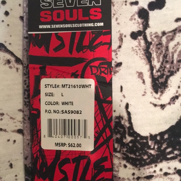 Seven Souls NWT “SAVAGE” Men Long Sleeve Tee Shirt Size Large. - Picture 9 of 16